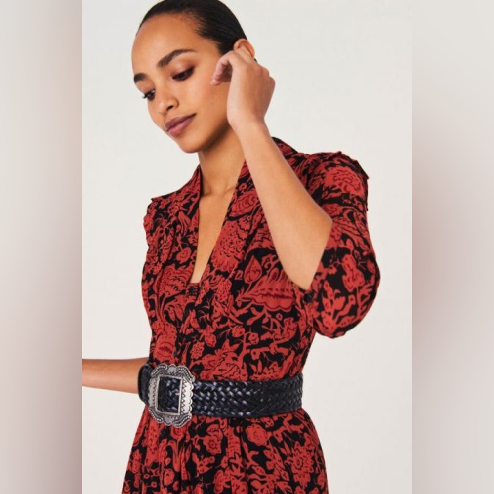 BA&SH ALINE MIDI DRESS SIZE 2 / M
